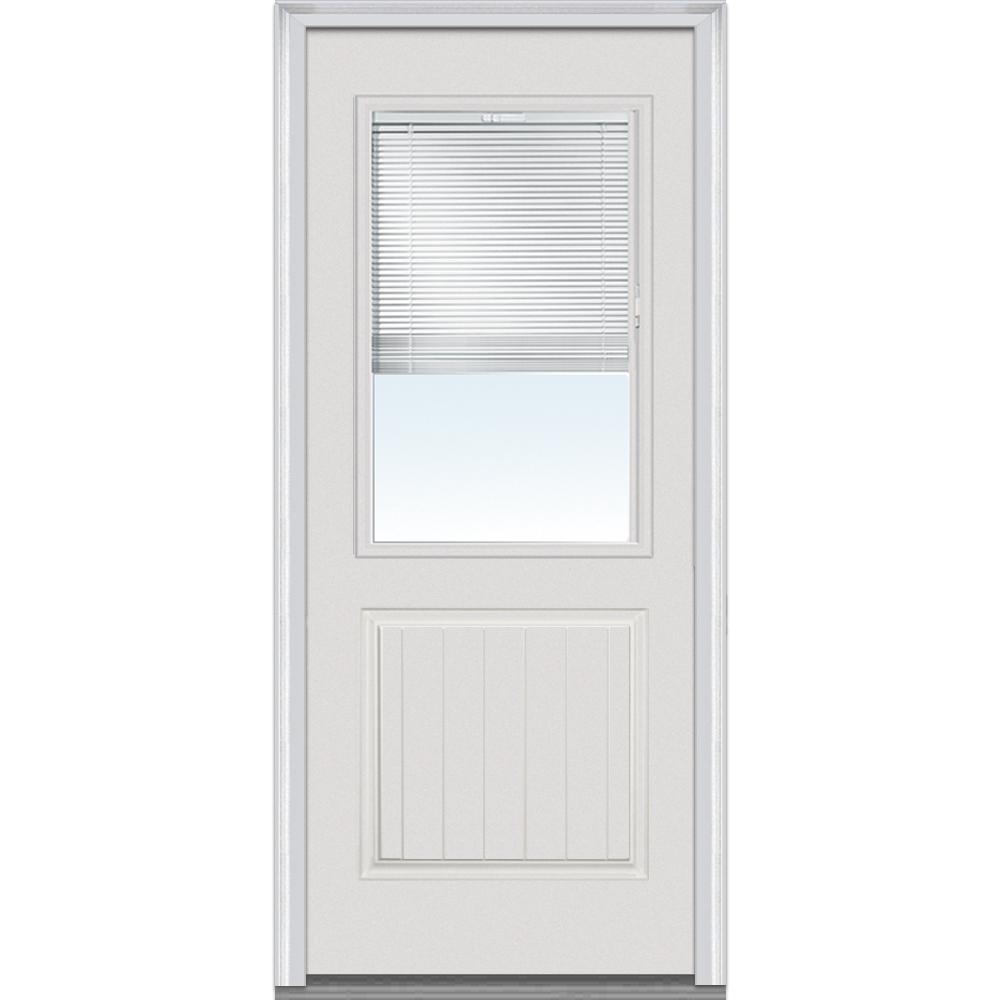 MMI Door 36 in. x 80 in. Internal Blinds RightHand 1/2