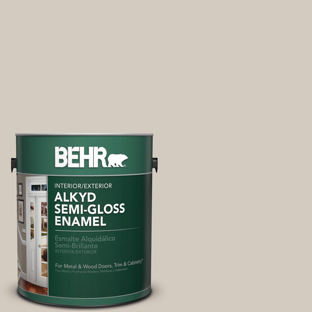 Behr 1 Gal N220 2 Ashen Tan Semi Gloss Enamel Alkyd Interior Behr 1 Gal N220 2 Ashen Tan Semi Gloss Enamel Alkyd Interior