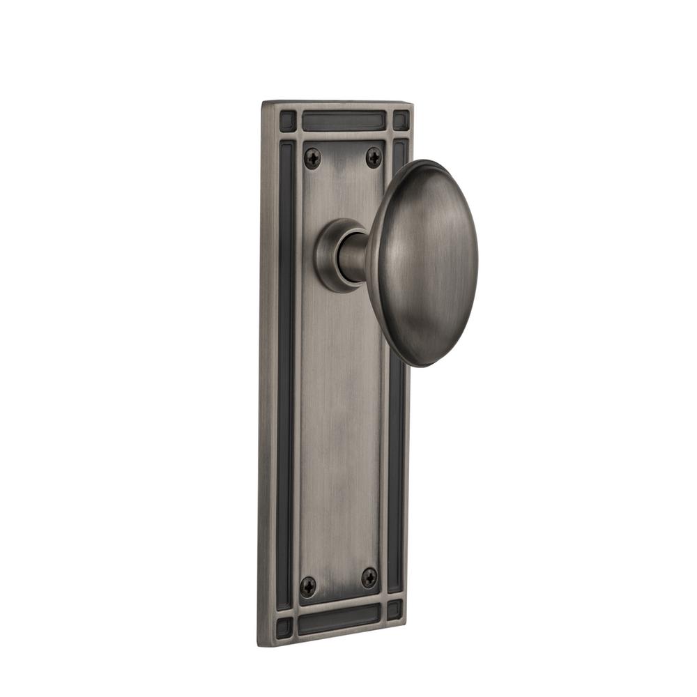 Single Dummy Nostalgic Warehouse Mission Plate with Round Clear Crystal Glass Knob Oil-Rubbed Bronze