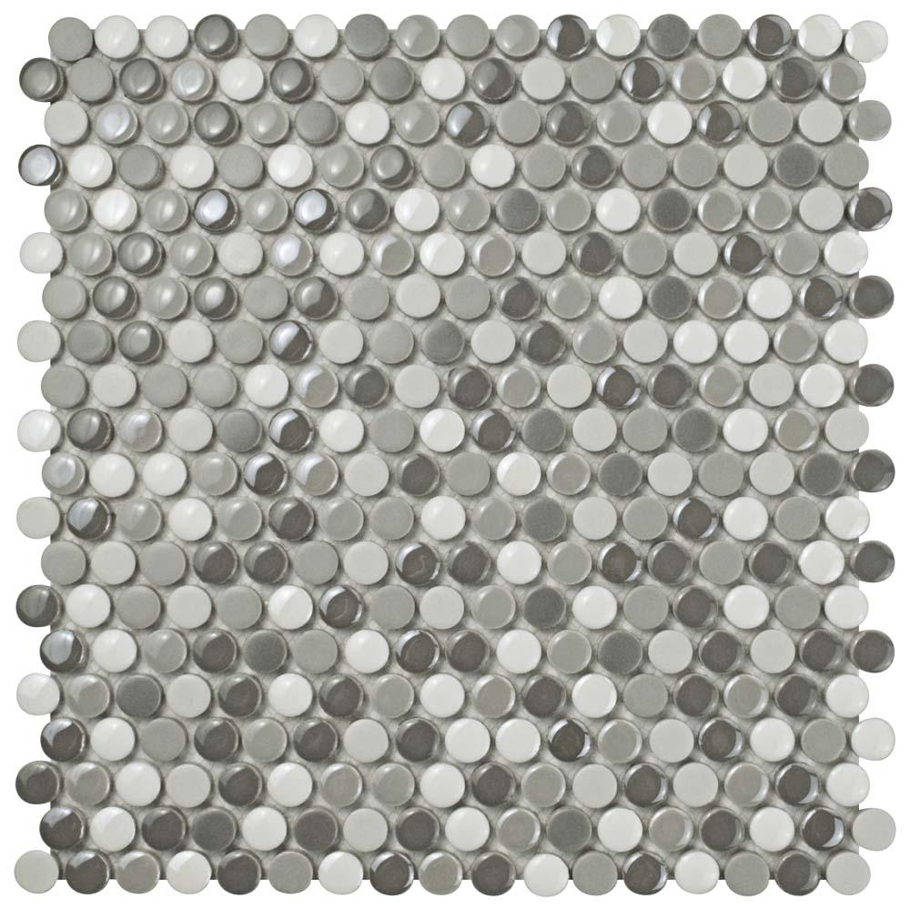 Penny Mosaic Tile The Home Depot Galaxy Penny