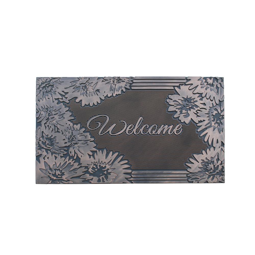 A1 Home Collections Welcome Rubber 18 In X 30 In Beautifully