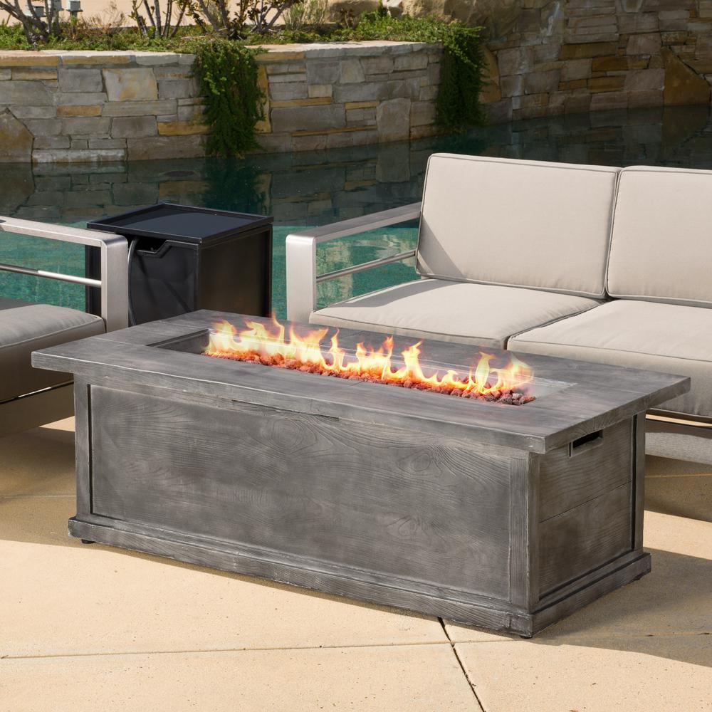 Noble House Cape C Khaki 5 Piece Aluminum Patio Fire Pit