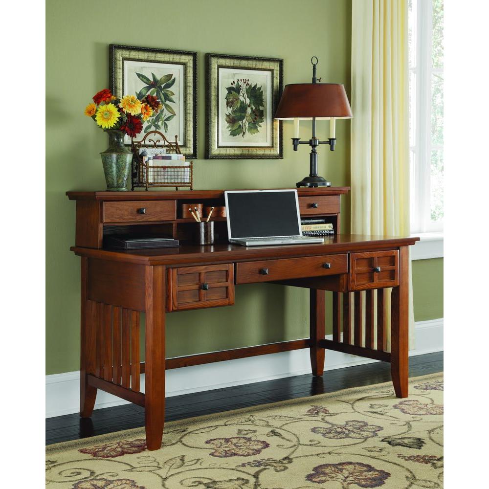 Homestyles Arts And Crafts Cottage Oak Desk With Hutch 5180 152