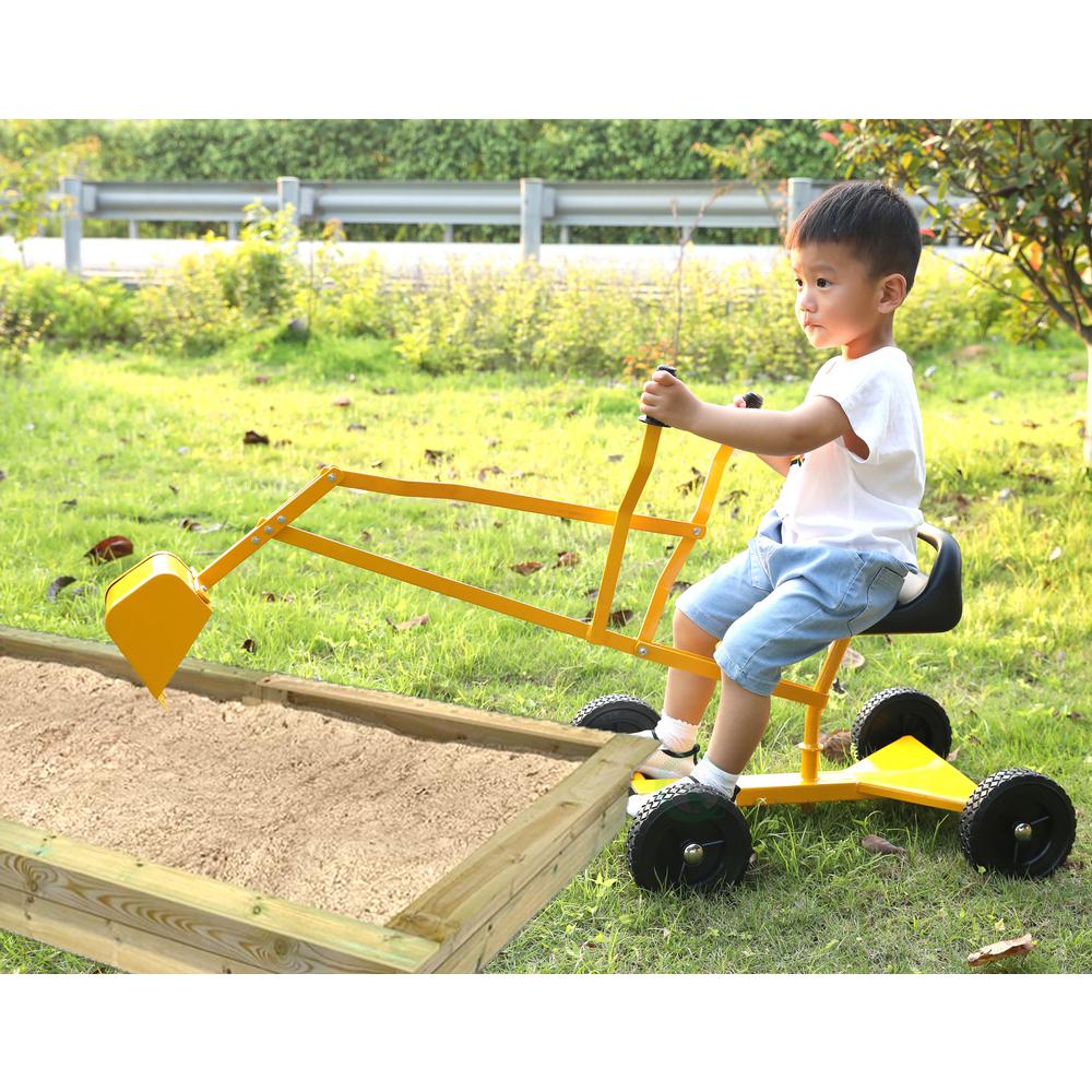 sand digger toy backhoe with wheels