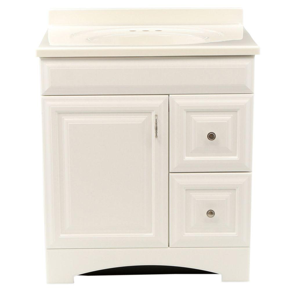 The Home Depot Logo St Paul Providence 30 In Vanity White With 31 Cultured Marble Top