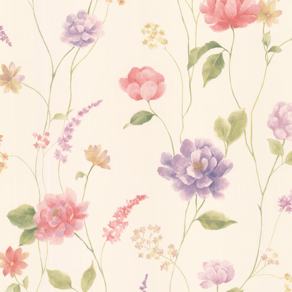 Hanne Pink Floral Pattern Wallpaper