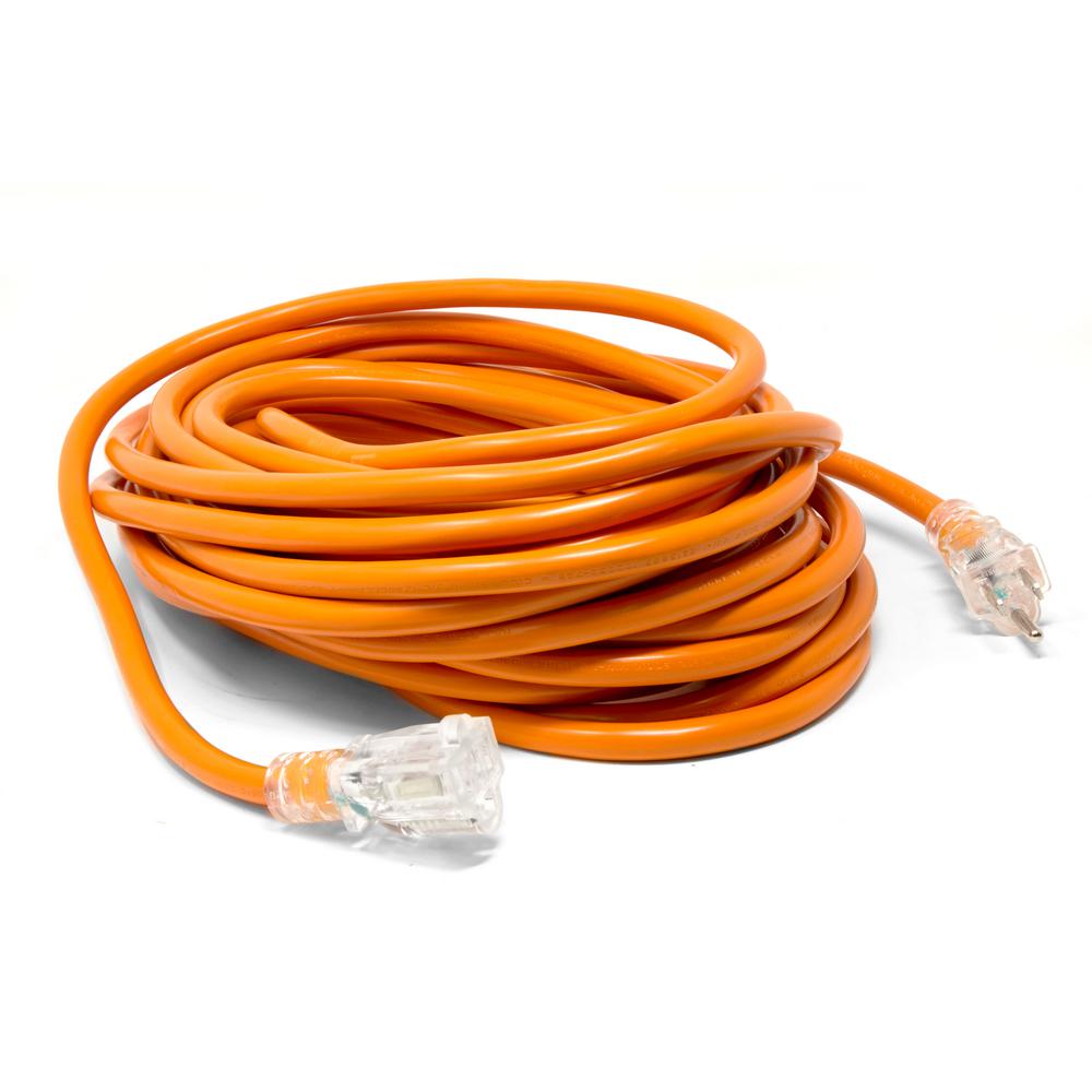 Extension Cord Reel 50 ft 14 Gauge SJTW Outdoor NEMA 5-15R LightUp Power Outlet