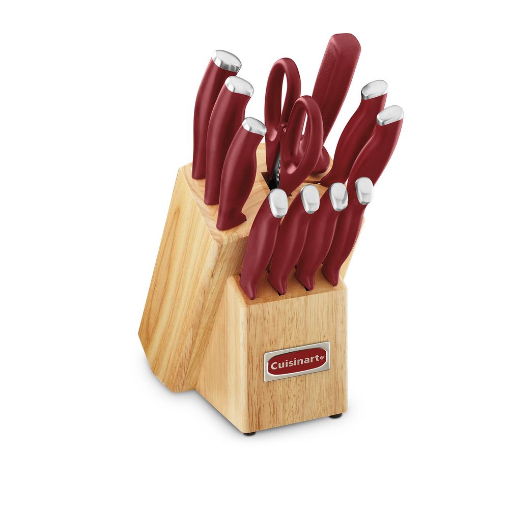 Cuisinart Color Pro Collection 12 Piece Red Handled Block Cutlery
