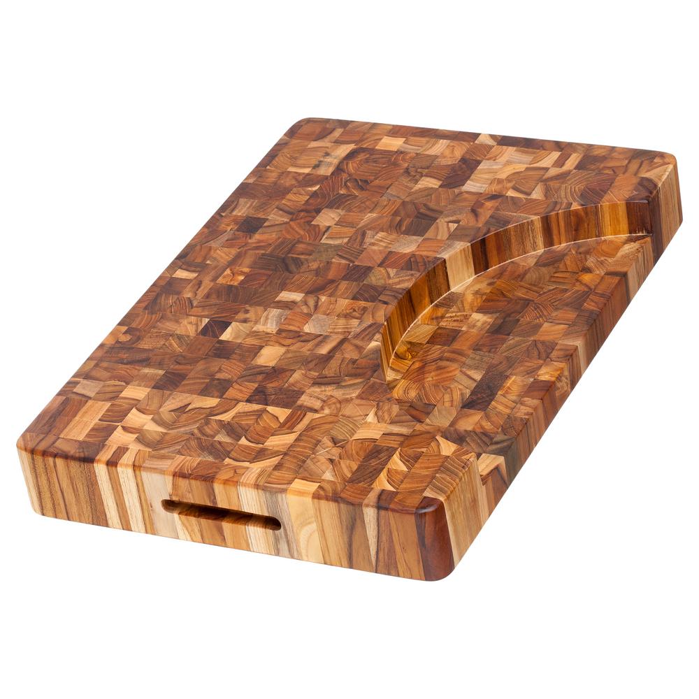 Rectangle Butcher Block Countertop Chopping The Home Depot 20 In X 14 2 5 Rectangle Hand Grips Bowl Cut Out Wooden