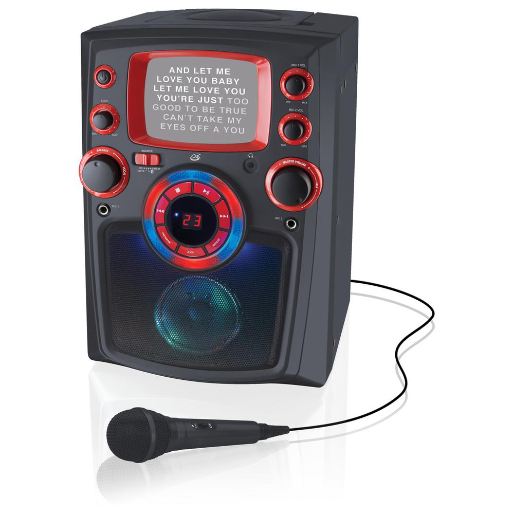 Ilive Bluetooth Wireless Karaoke Machine With 5 In Monitor And Led Lights Ijmb485b The Home Depot