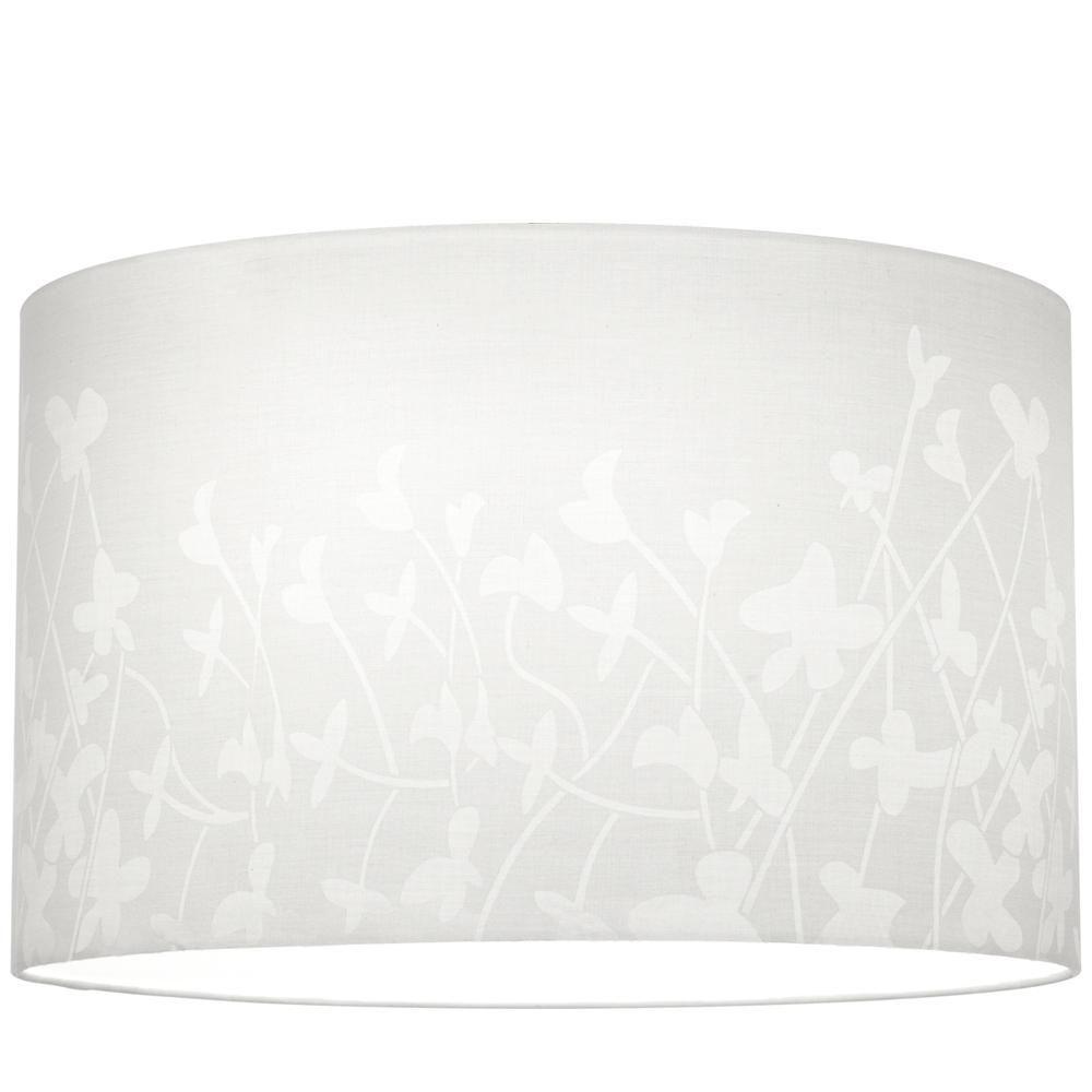 Chloe Collection White Fl Pattern Accessory Shade