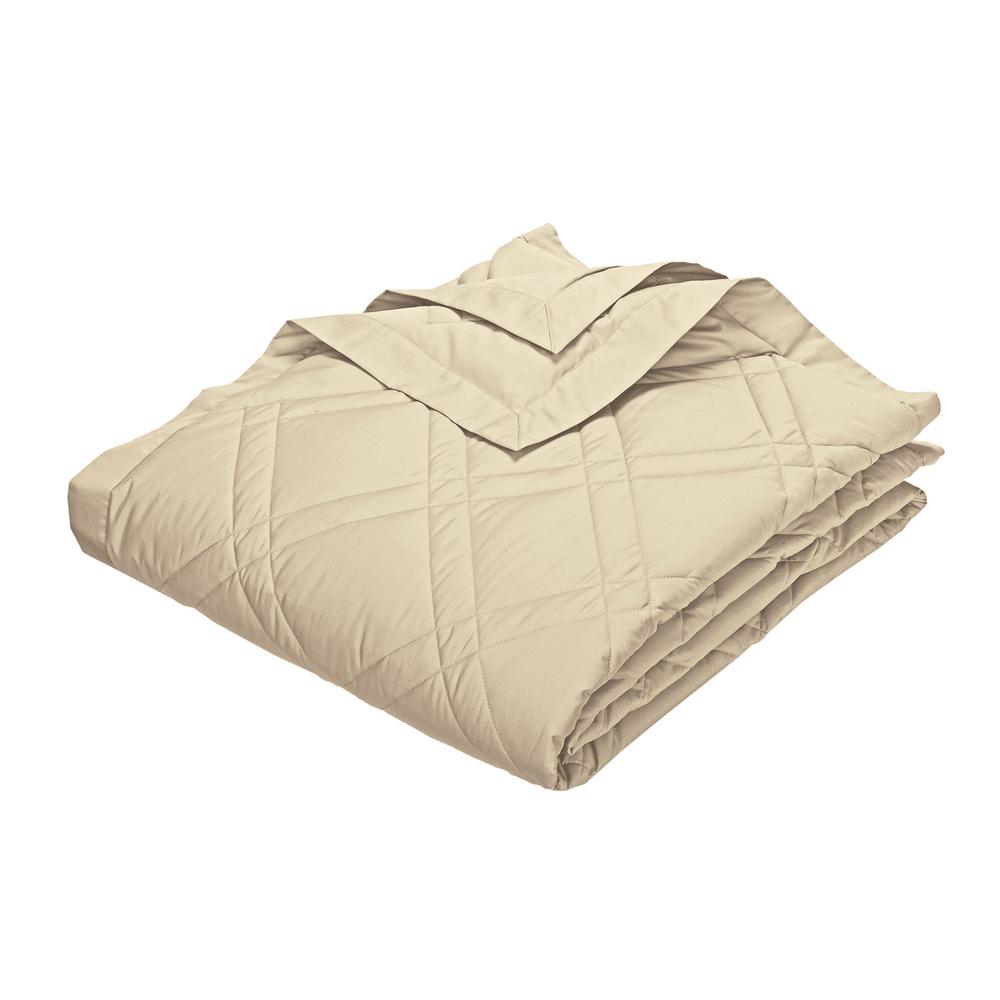 The Company Store Classic Down White Cotton King Quilted Blanket KO58K