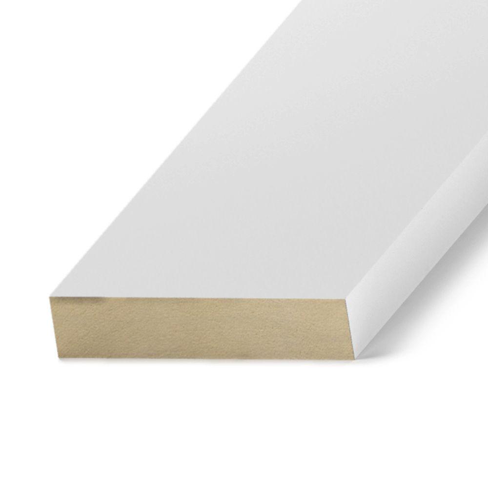 Primed MDF Board 11/16 in. x 71/4 in. x 10 ft.; Actual 0.669