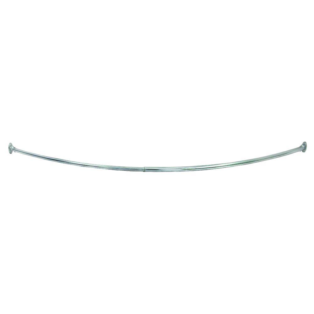 Design House 55 in. 63 in. Steel Curved Shower Rod in Polished Chrome