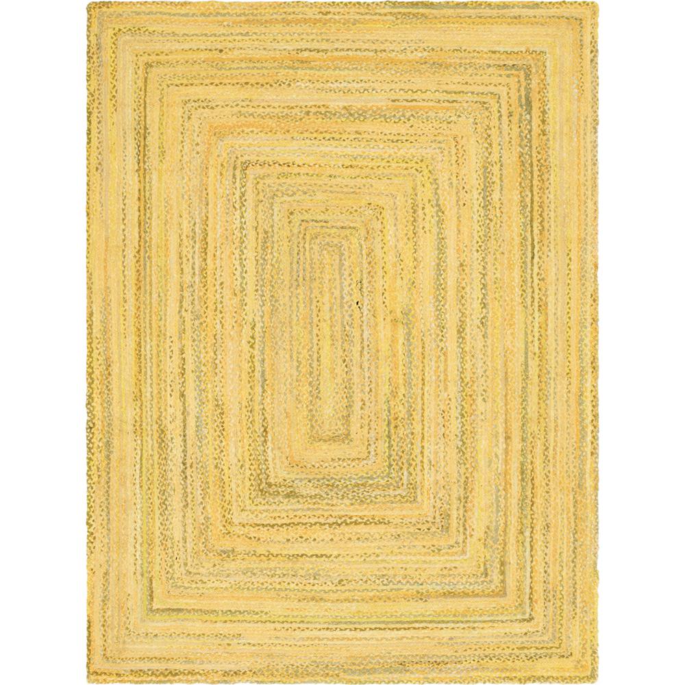 Unique Loom Braided Chindi Yellow 9 Ft X 12 Area Rug 3142712 Unique Loom Braided Chindi Yellow 9 Ft