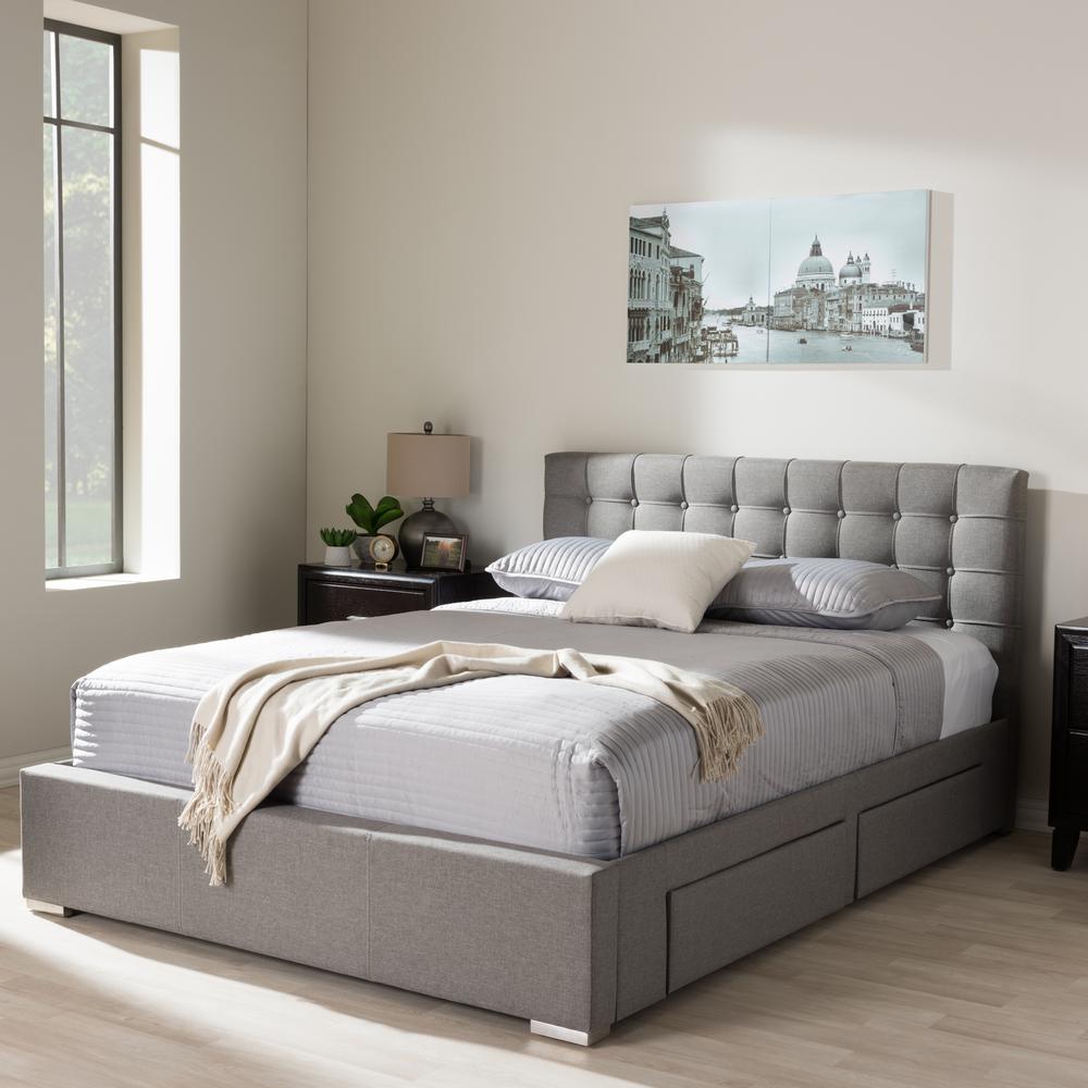 Rene Gray King Upholstered Bed