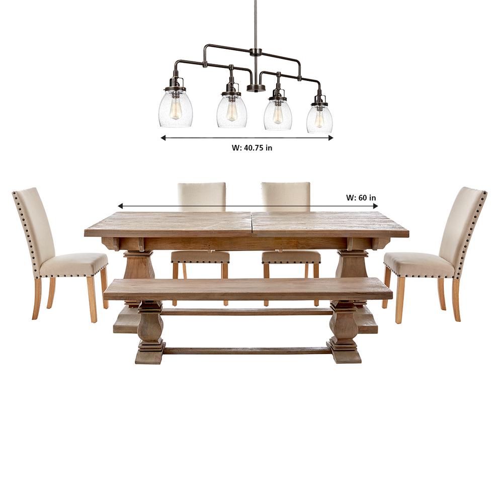 Sea Gull Lighting Belton 40 75 In W 4 Light Heirloom Bronze Kitchen Island Lights