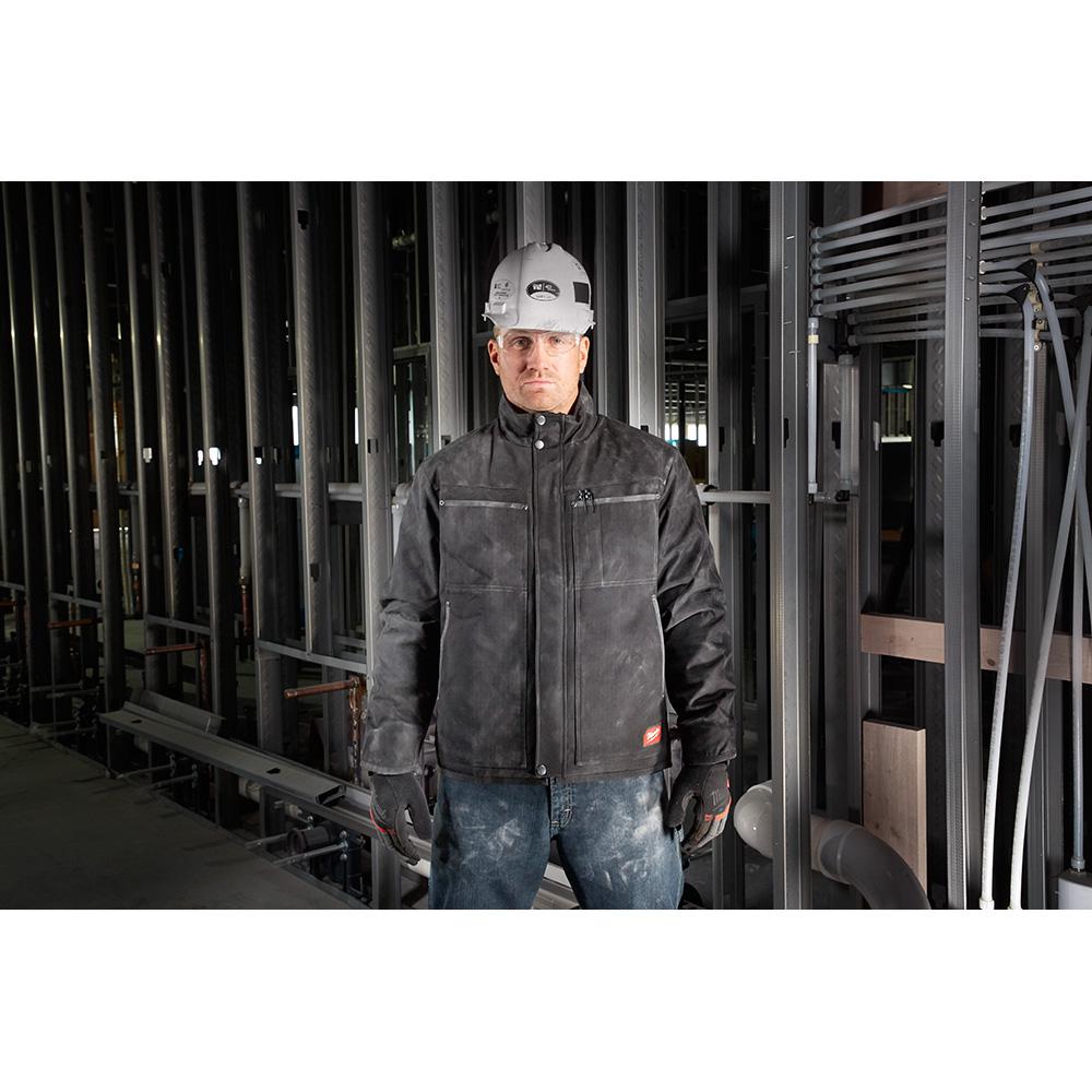 Milwaukee Performance Mens Vented Textile Jacket with High Visibility Reflective Black, Large 1 Pack