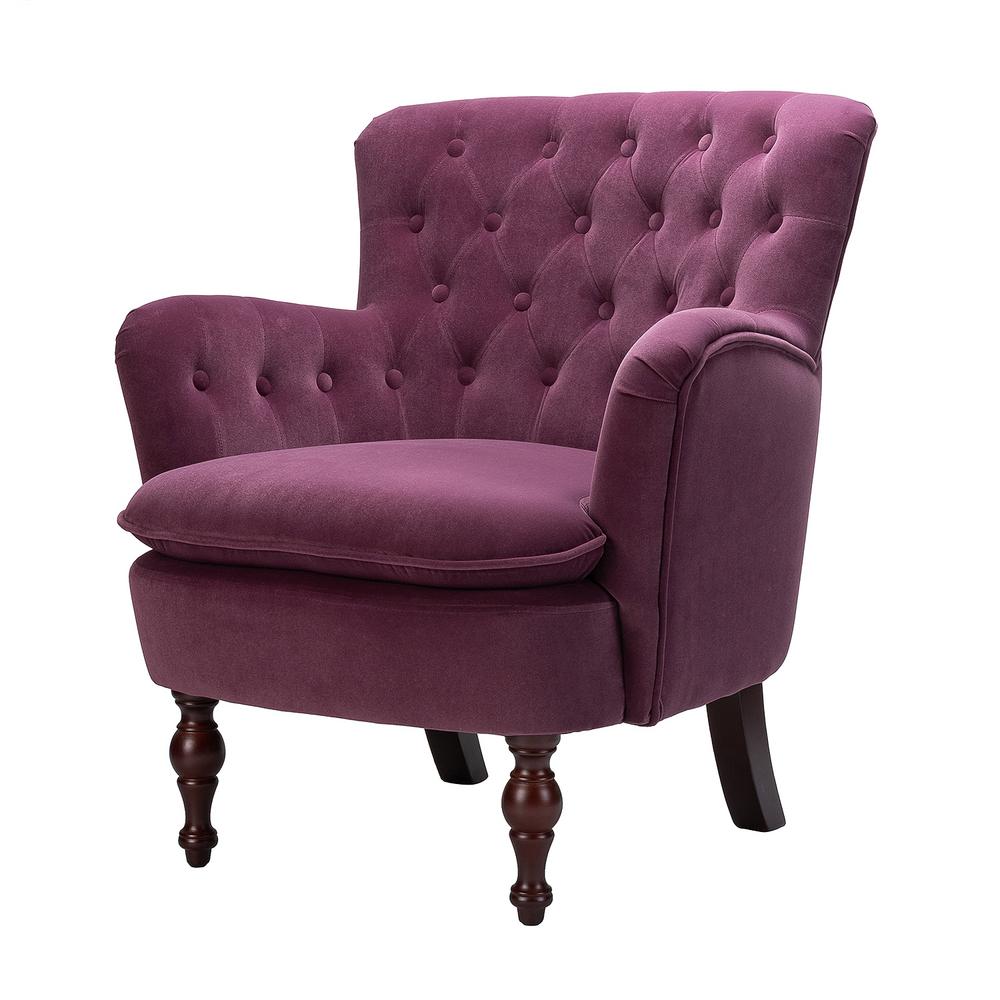JAYDEN CREATION Isabella Purple Tufted Accent ChairHM1126