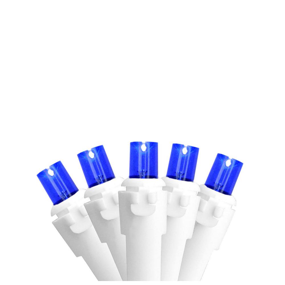 Northlight Set Of 50 Blue Led Wide Angle Christmas Lights White Set Of 50 Blue Led Wide Angle Christmas Lights White Wire