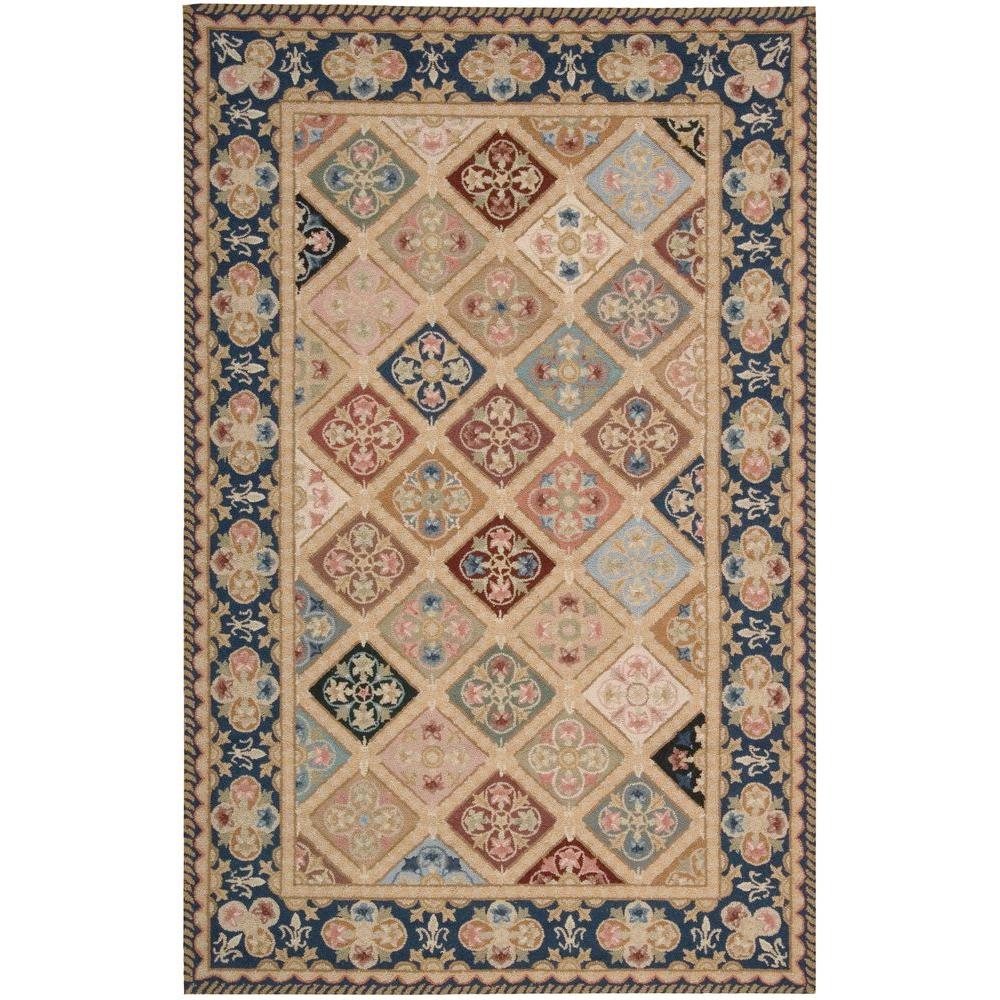 Nourison Overstock Country Heritage Multi 3 ft. 6 in. x 5 ft. 6 in. Area Rug621368 The Home Depot