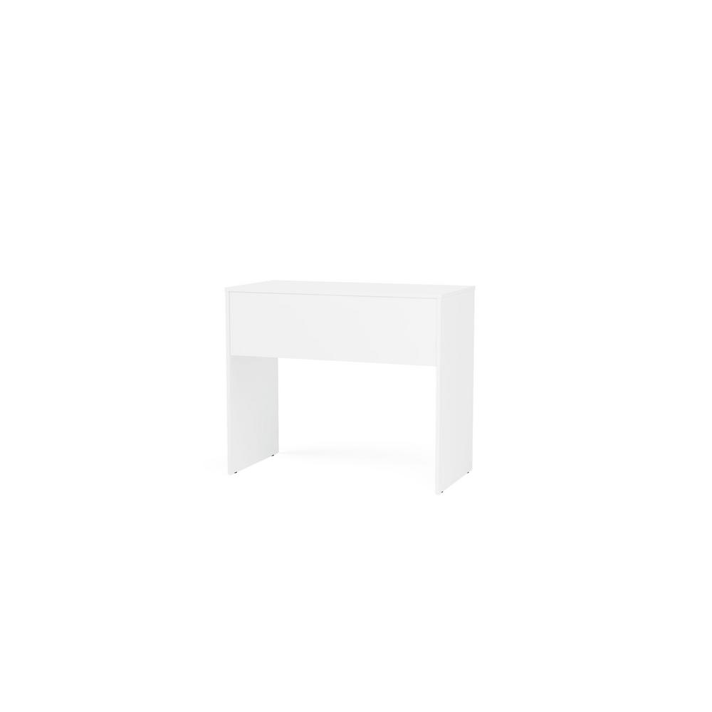 Crimson White Melamine Compact Desk With 2 Drawers 1604470007