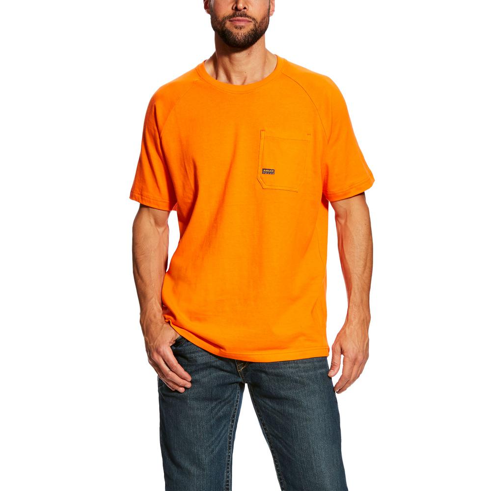 work shirts orange