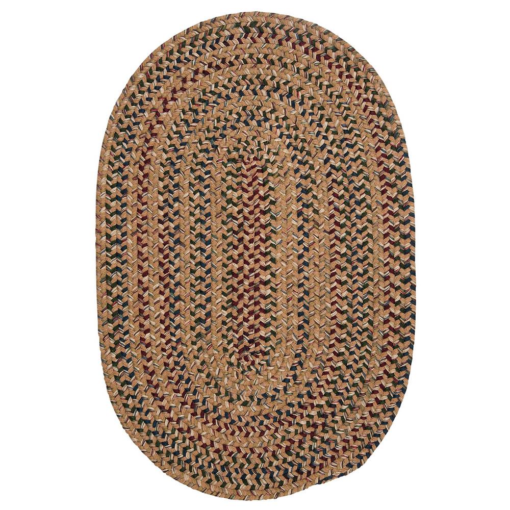Oval 9 X 12 Area Rugs The Home Depot Winchester Gold 9 Ft X 12 Oval Braided Area Rug