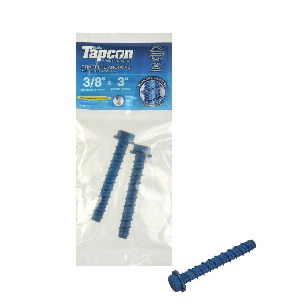 Tapcon 1/4 in. x 1-3/4 in. Phillips-Flat-Head Concrete Anchors (75 ...