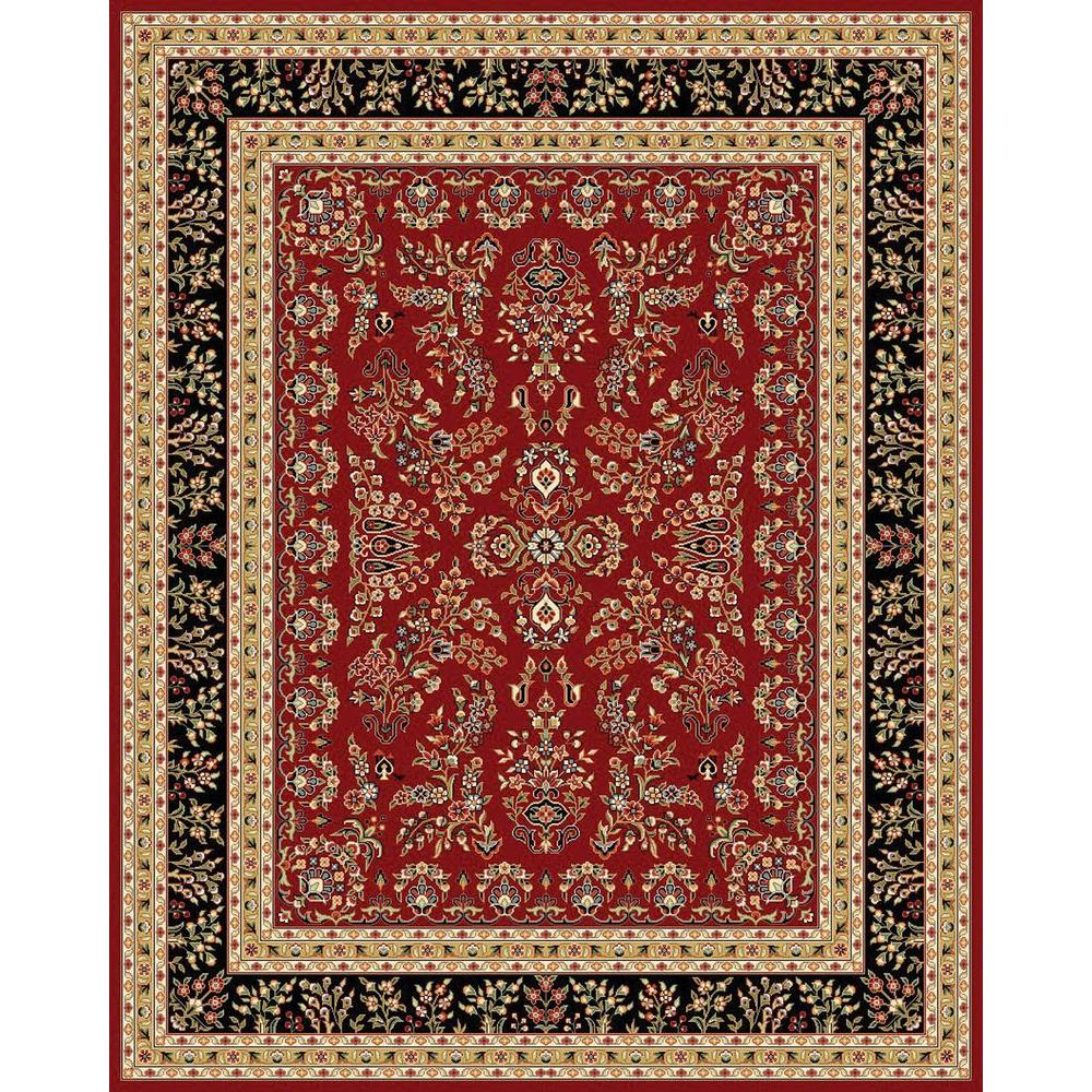 Safavieh Lyndhurst Red/Black 9 ft. x 12 ft. Area RugLNH331B9 The