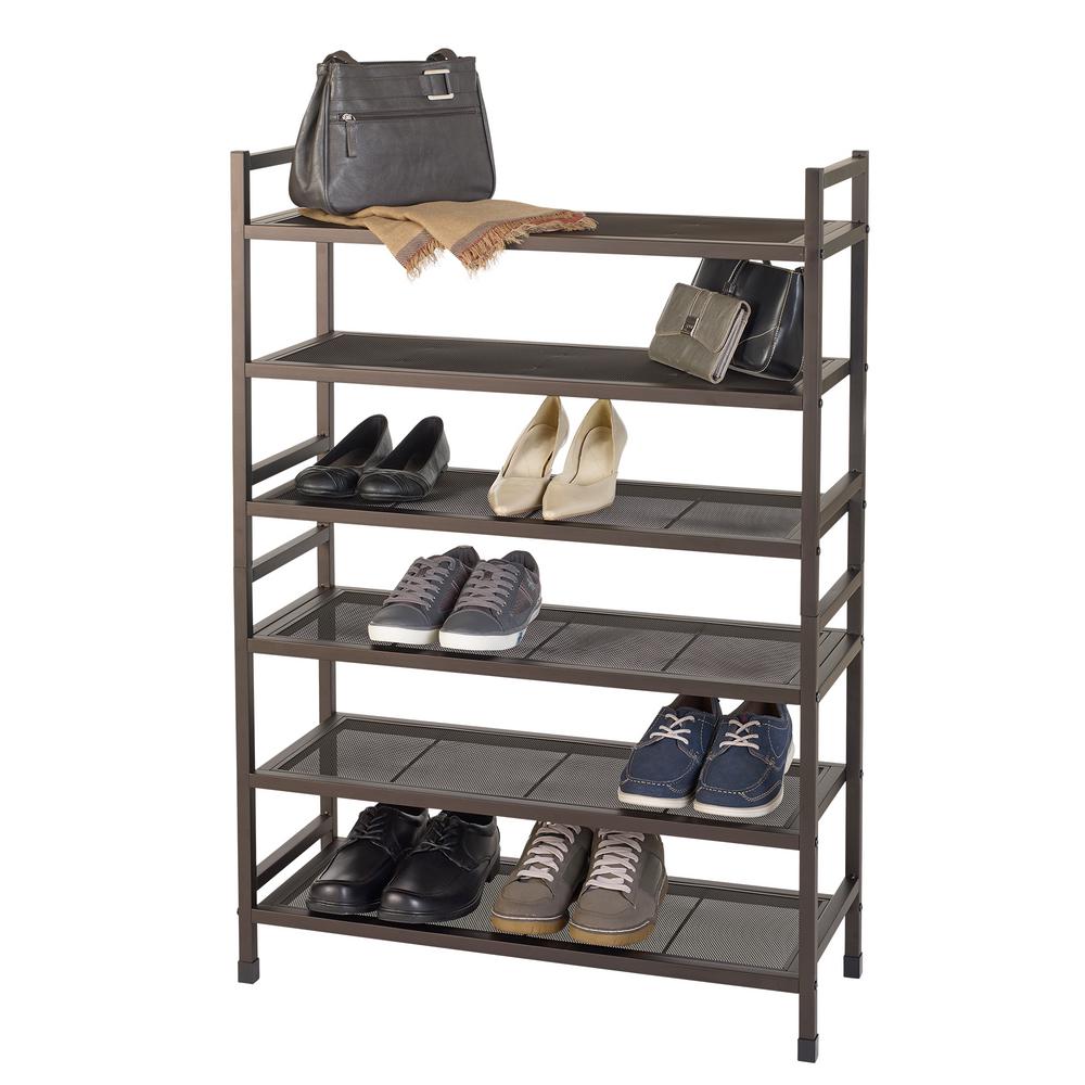 Neatfreak Stackable 12 12 In H X 30 48 In W 3 Tier Metal Shoe Rack Nfc050454e3629 001 The Home Depot