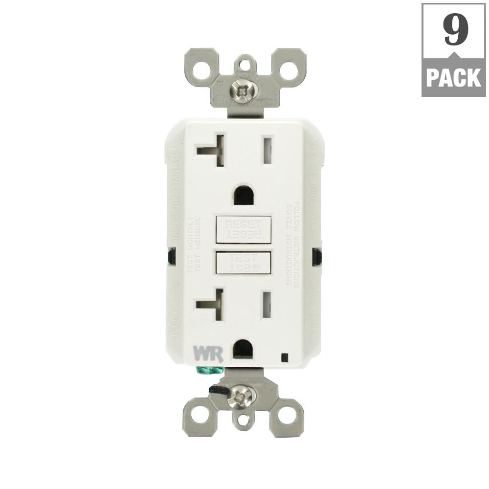 Leviton 20 Amp 125 Weather Resistant Gfci Outlet White