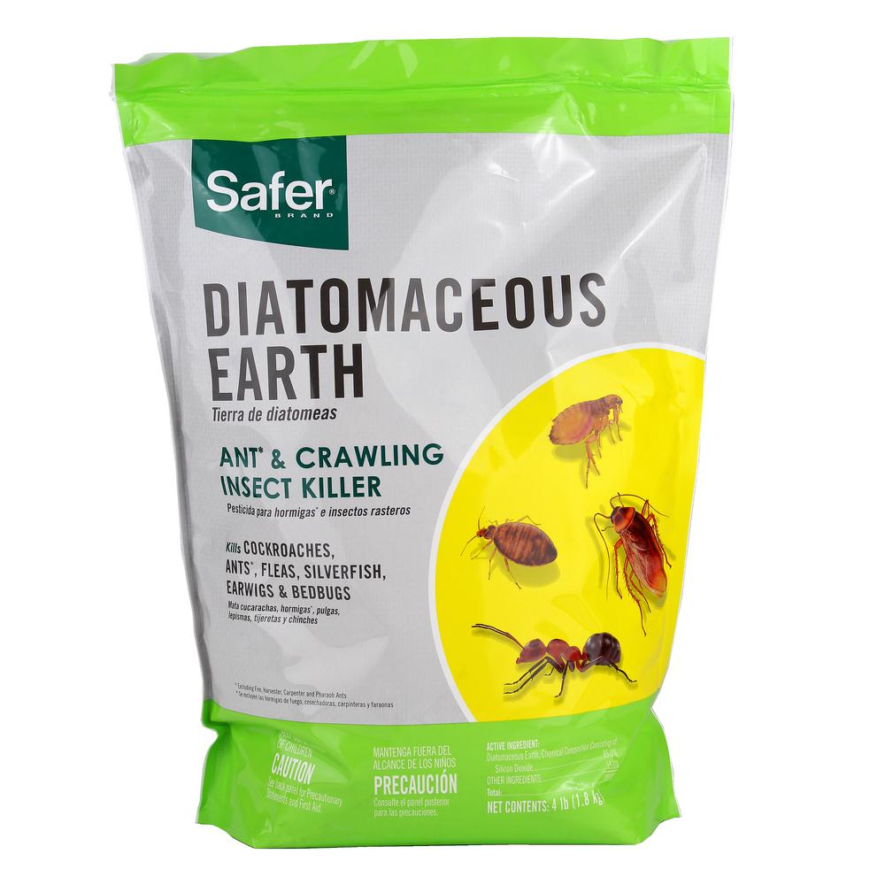Safer Brand 4 lb. Diatomaceous Earth Bed Bug, Flea, Ant, Crawling
