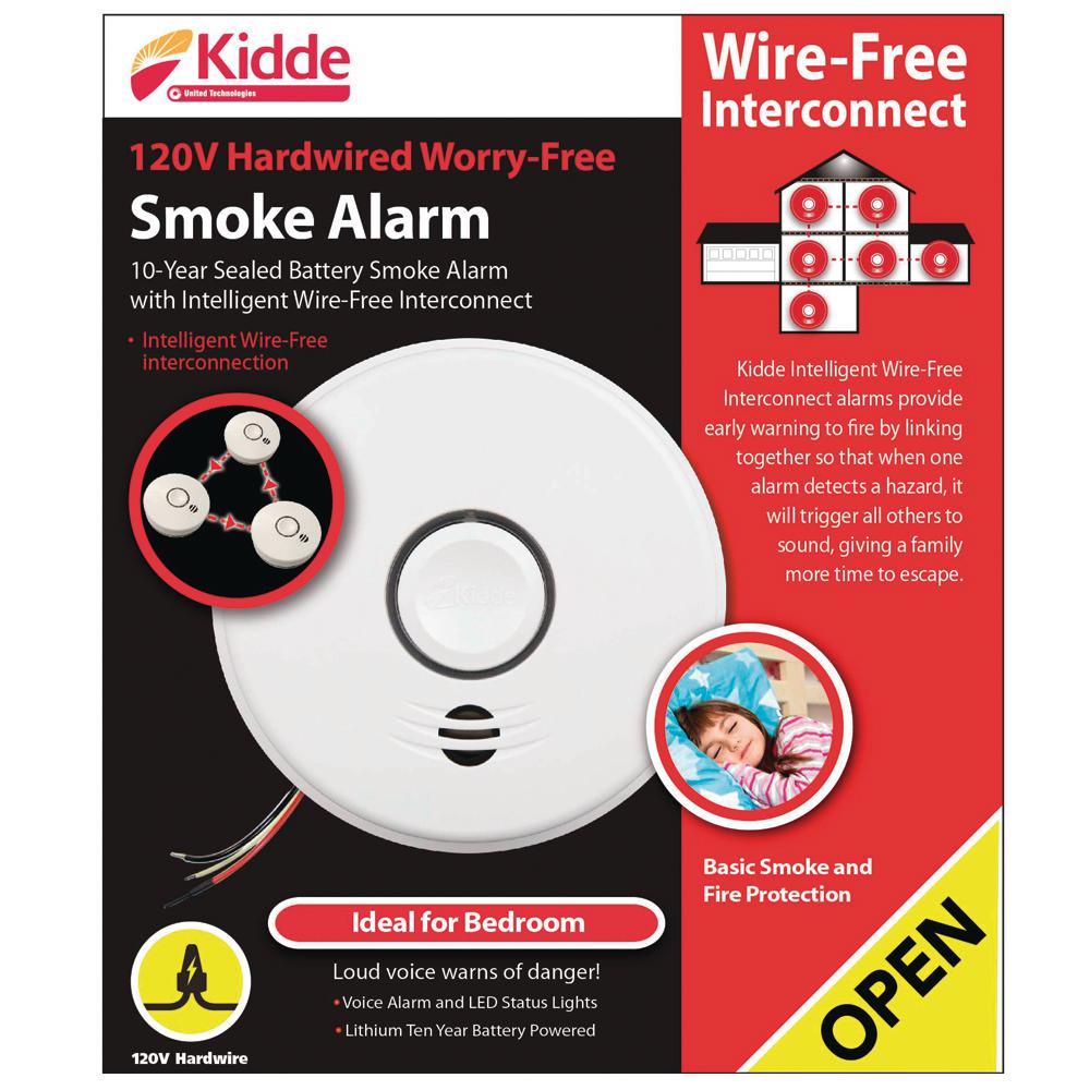 Kidde 10 Year Worry-Free Hardwired Smoke Detector with ...