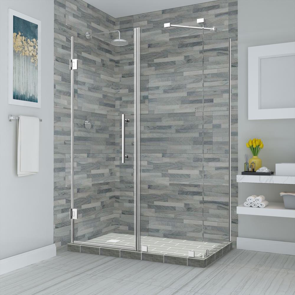 Vigo Monteray 46 In X 73 375 Frameless Corner Hinged Shower Bromley 37 25 In To 38 X 32 375 72