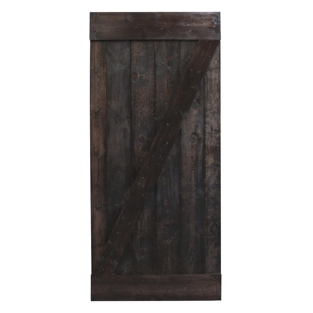 Bi Parting 1 Panel Barn Door Slab Interior Closet Doors Dark Walnut Plank Knotty Pine Sliding Barn Wood Interior