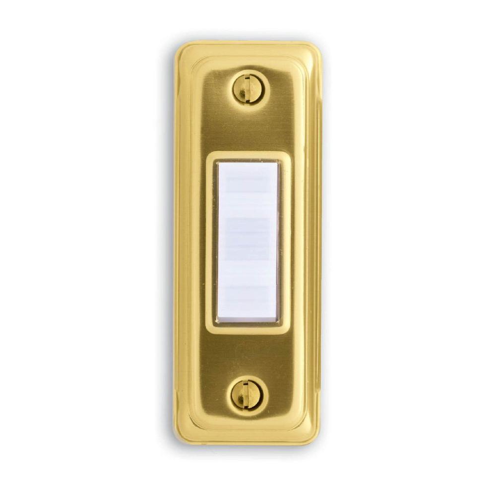 Heath Zenith Wired Brass Finish Modern Design Push ButtonDW715 The