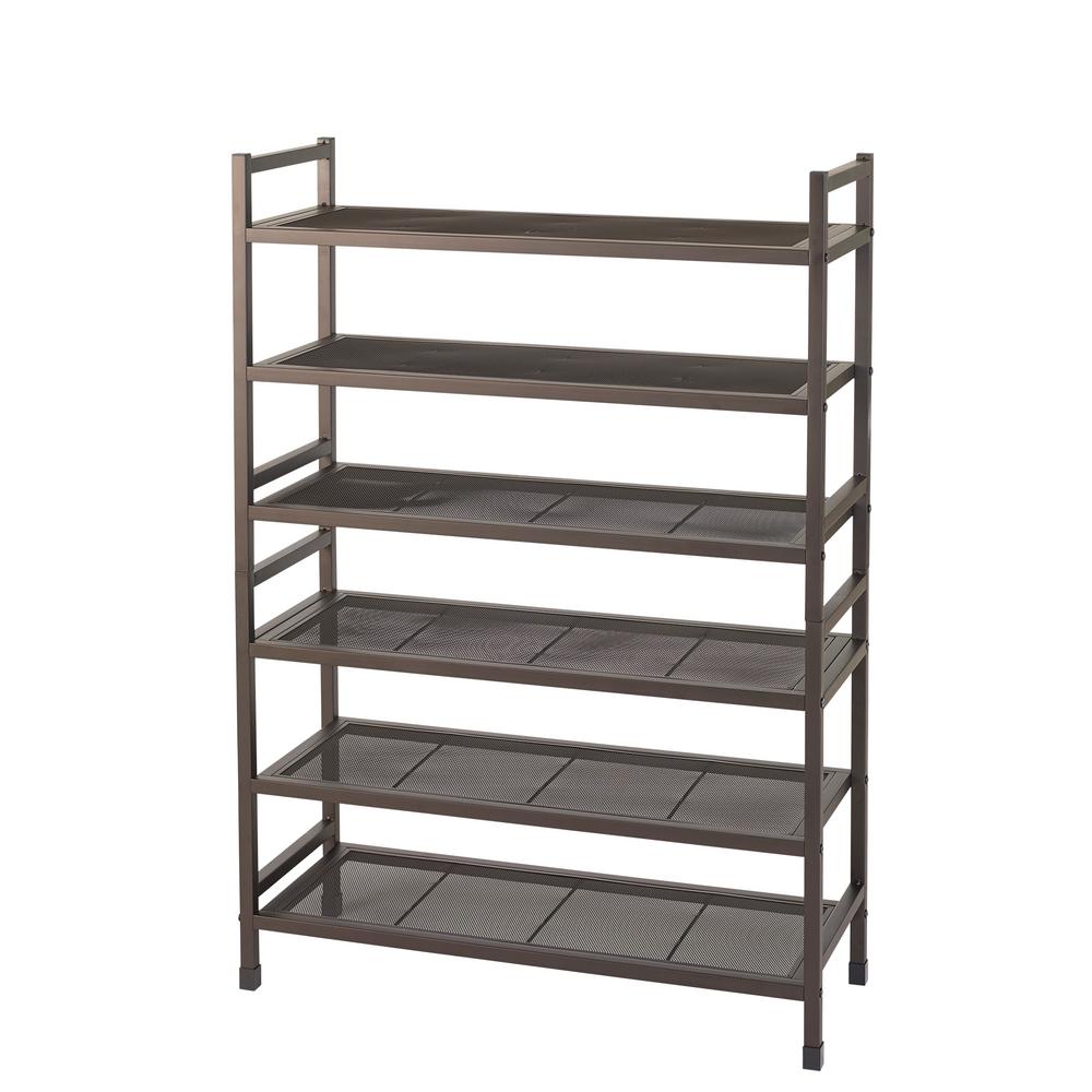 Neatfreak Stackable 12 12 In H X 30 48 In W 3 Tier Metal Shoe Rack Nfc050454e3629 001 The Home Depot