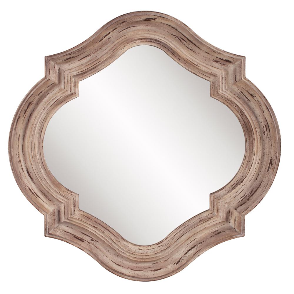 Howard Elliott 36 in. H x 36 in. W Aubrey Rustic Quatrefoil Mirror