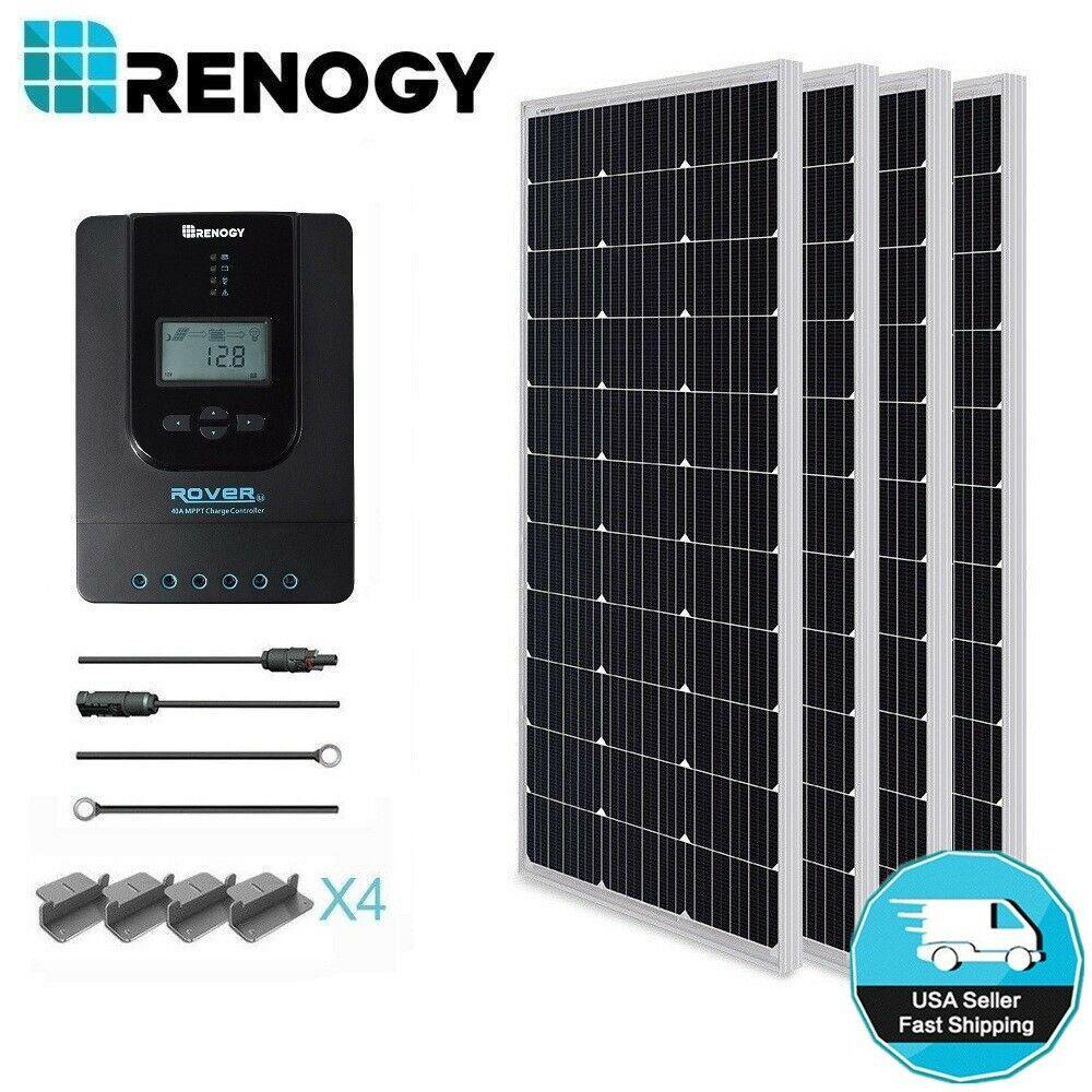 Renogy 400Watt 12Volt Monocrystalline Solar Starter Kit for OffGrid