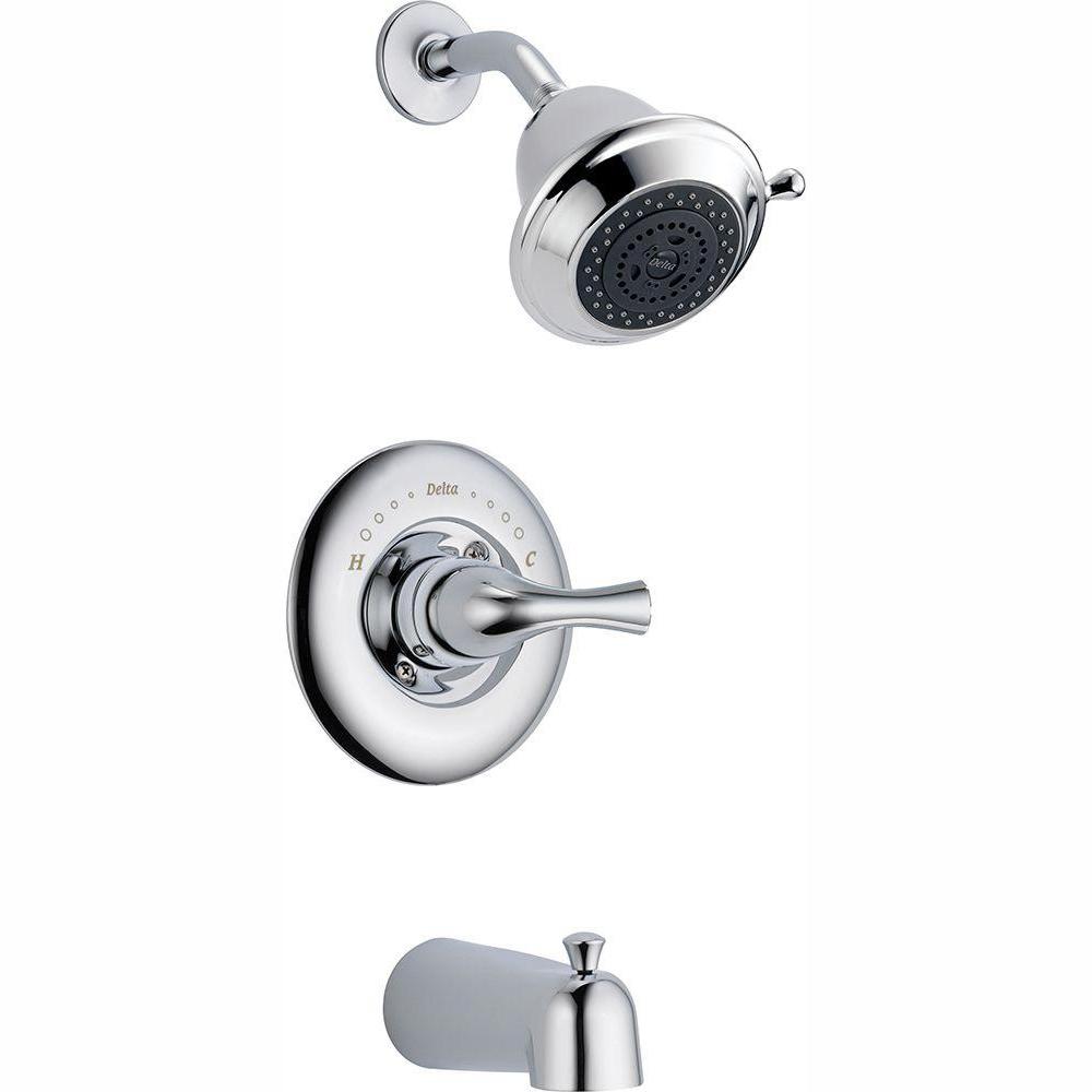 Valve Included Kohler Elmbrook Single-Handle 3-Spray Tub and Shower Faucet in Brushed Nickel