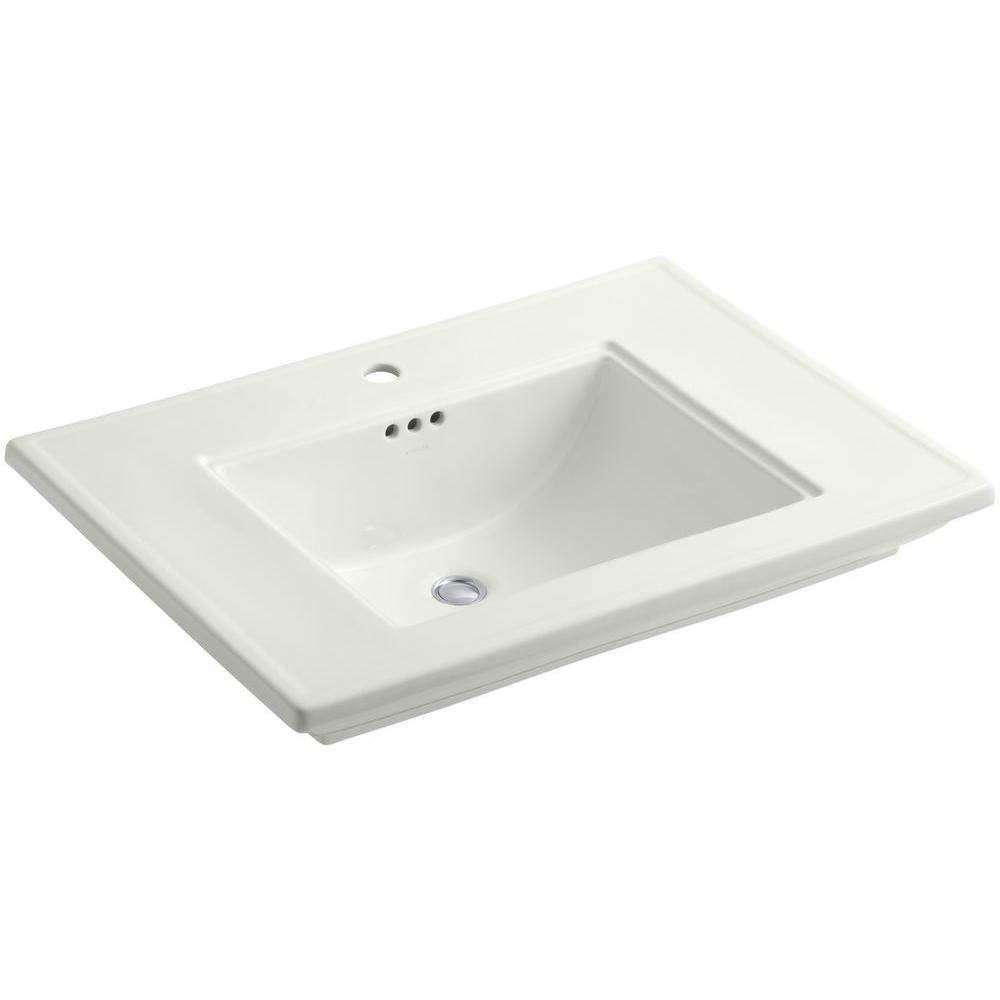 KOHLER Memoirs 30 in. Fireclay Vanity Top with Sink Basin in Dune-K ...