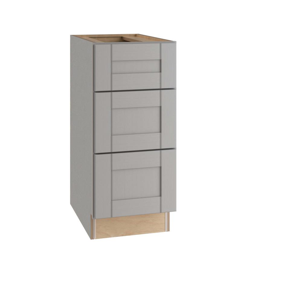 ALL WOOD CABINETRY LLC Express Assembled 12 in. x 34.5 in. x 24 in. Drawer Base Cabinet in Veiled Gray was $364.58 now $218.75 (40.0% off)