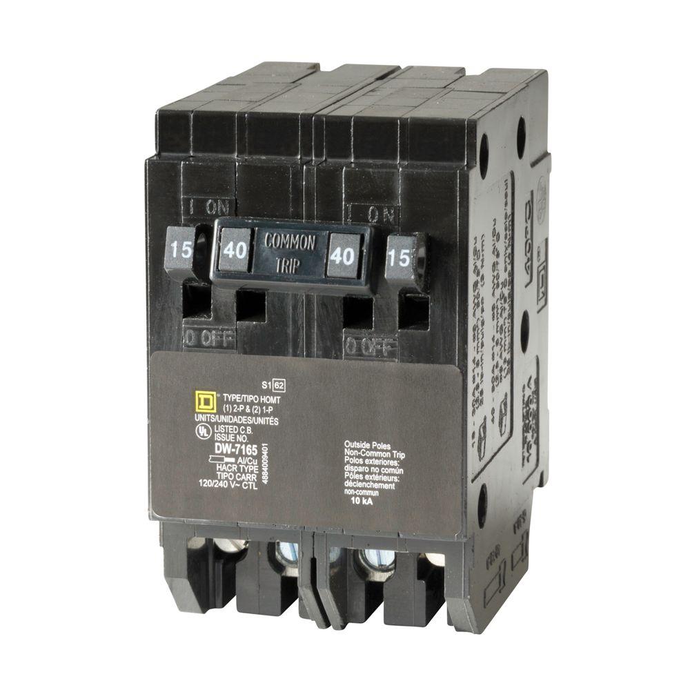 Square D HOMELINE DP-4075 120//240V Quad 40A 15A