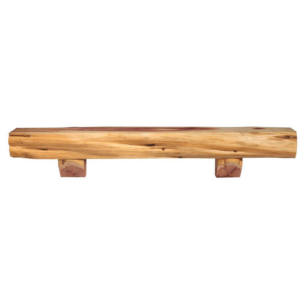 Pearl Mantels 5 Ft Natural Cedar Cap Shelf Mantel With Corbels 900 Natural Cedar Cap Shelf Mantel With Corbels