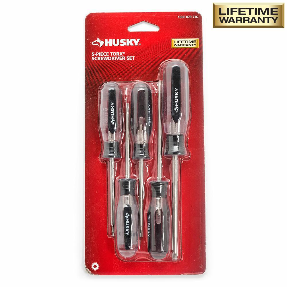 Husky Torx Screwdriver Set (5Piece)H5PCTORXSDS The Home Depot