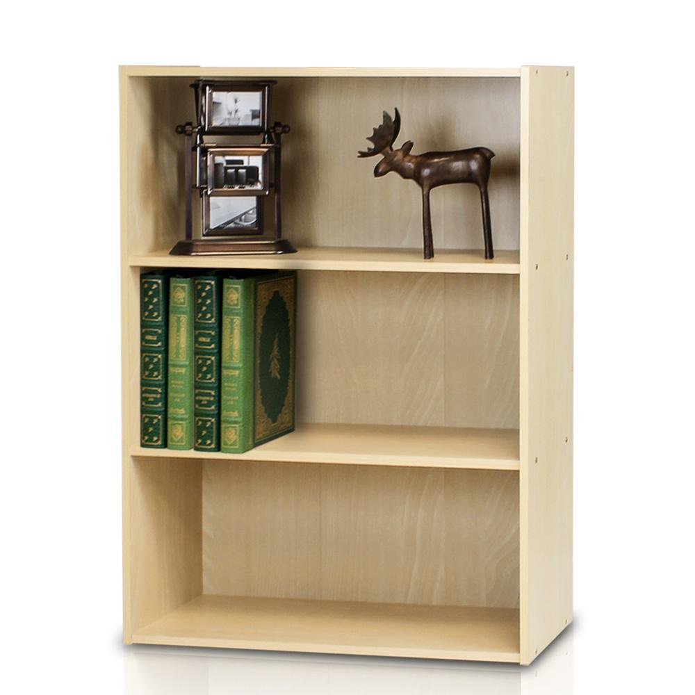 Llytech Inc Pasir 3shelf Steam Beech Bookcase with open shelves11208SBE The Home Depot