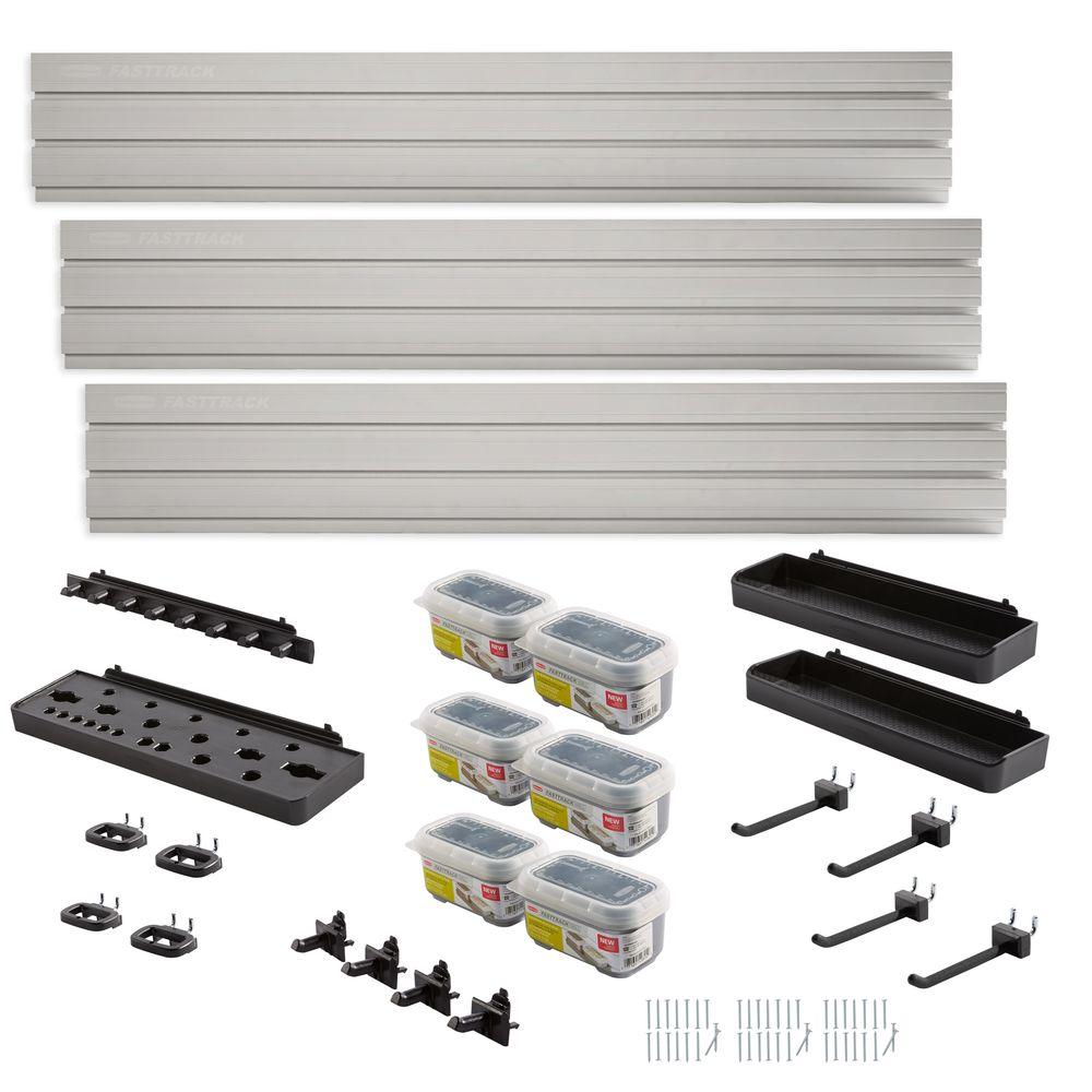 Rubbermaid FastTrack Garage Wall Panel Starter Kit (23-Piece