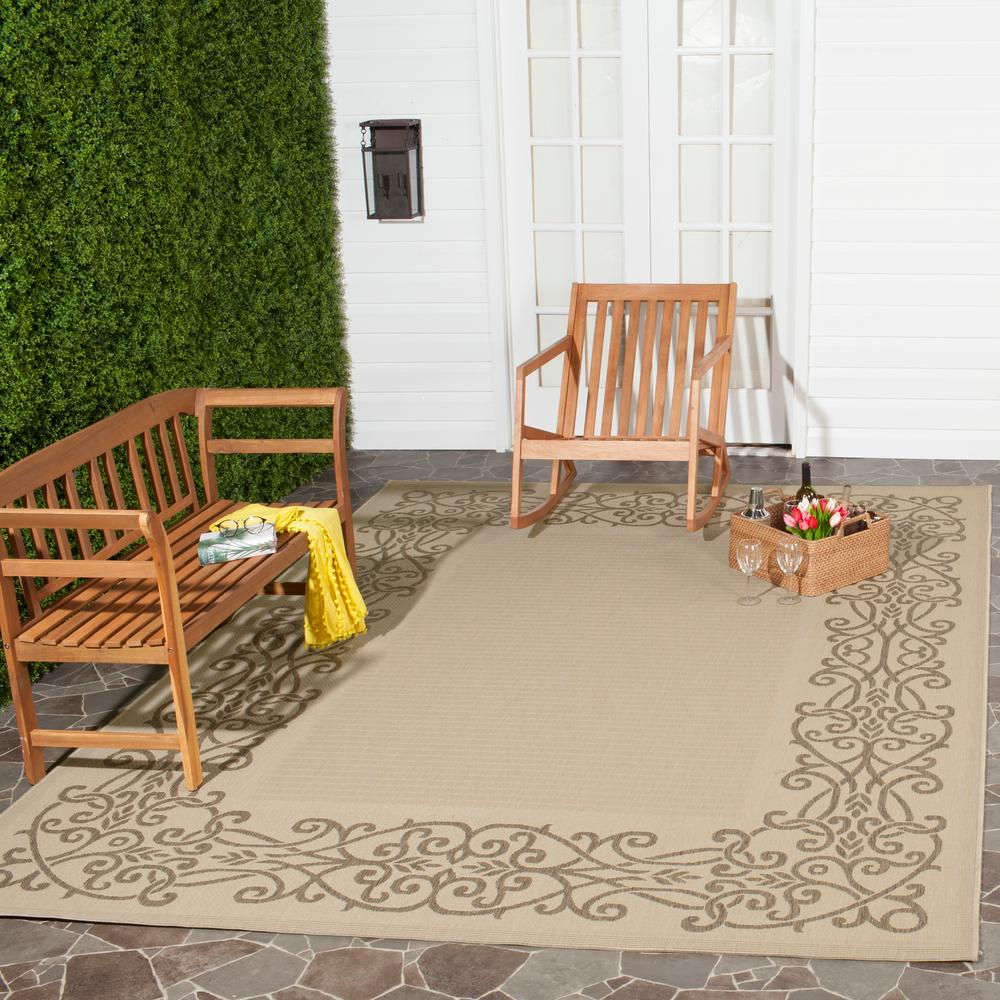 Safavieh Courtyard Natural/Brown 7 ft. x 10 ft. Indoor/Outdoor Area RugCY158830016 The Home