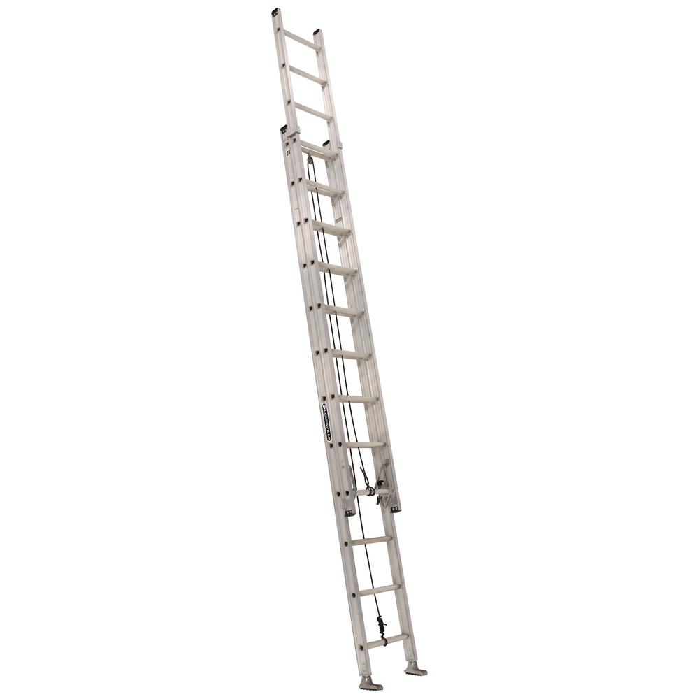 Louisville Ladder 28 ft. Aluminum Extension Ladder with 300 lbs. Load ...